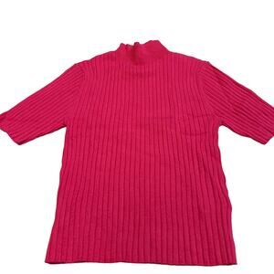 A New Day Women's Pink Ribbed Mock Turtleneck Sweater - Size XS - NWT
